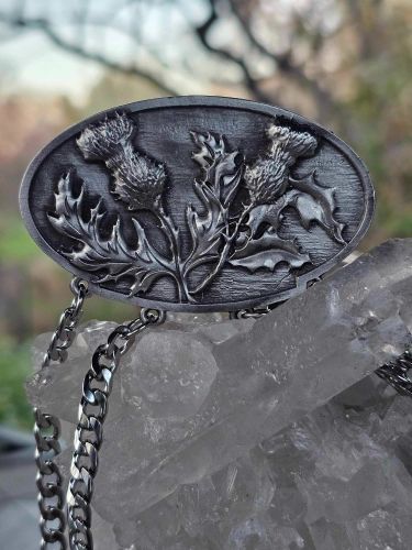 Highland Thistle Handcast Pewter Chatelaine
