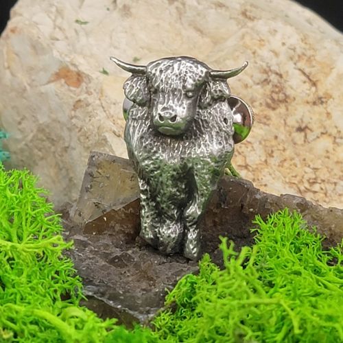 Highland Coo Pewter Pin