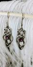 Celtic Owl Earrings with Amethyst Crystal