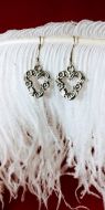 Heart Rose Earrings