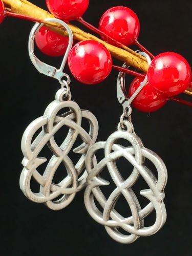 Infinity Heart Lever Back Earrings - Forever Love