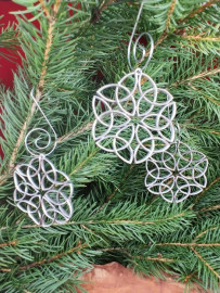 Celtic Trinity Knot Snowflake - Set of 3