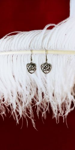 Celtic Knot in Heart Earrings